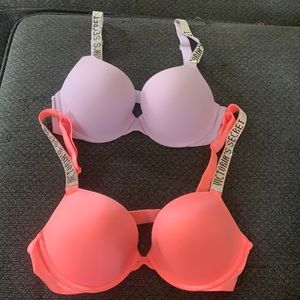 Push up VS bling strap bras